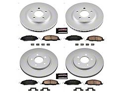 PowerStop Z17 Evolution Coated Brake Rotor and Ceramic Pad Kit; Front and Rear (05-10 Mustang V6)