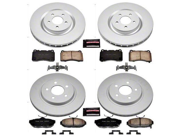 PowerStop Z17 Evolution Plus Brake Rotor and Pad Kit; Front and Rear (11-14 Mustang GT w/ Performance Pack; 12-13 Mustang BOSS 302)
