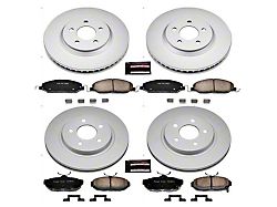 PowerStop Z17 Evolution Plus Brake Rotor and Pad Kit; Front and Rear (11-14 Mustang V6)