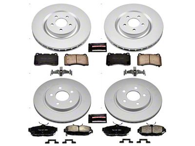 PowerStop Z17 Evolution Plus Brake Rotor and Pad Kit; Front and Rear (2012 Mustang GT500)