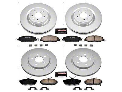 PowerStop Z17 Evolution Plus Brake Rotor and Pad Kit; Front and Rear (11-14 Mustang GT w/o Performance Pack)