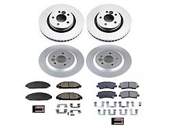 PowerStop Z17 Evolution Plus Brake Rotor and Pad Kit; Front and Rear (15-20 Mustang EcoBoost w/o Performance Pack, V6)