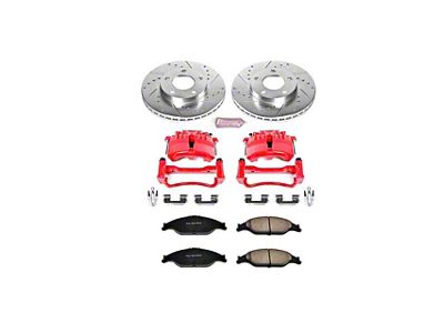 PowerStop Z23 Evolution Sport Brake Rotor, Pad and Caliper Kit; Front (03-04 Mustang GT, V6)