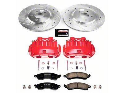 PowerStop Z23 Evolution Brake Rotor, Pad and Caliper Kit; Front (94-98 Mustang Cobra)