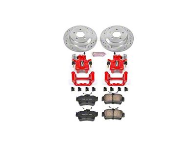 PowerStop Z23 Evolution Sport Brake Rotor, Pad and Caliper Kit; Rear (94-04 Mustang Cobra, Bullitt, Mach 1)