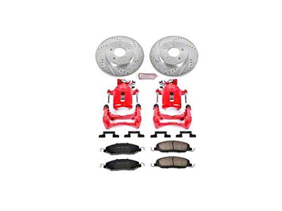 PowerStop Z23 Evolution Sport Brake Rotor, Pad and Caliper Kit; Rear (05-10 Mustang GT, V6; 07-11 Mustang GT500)