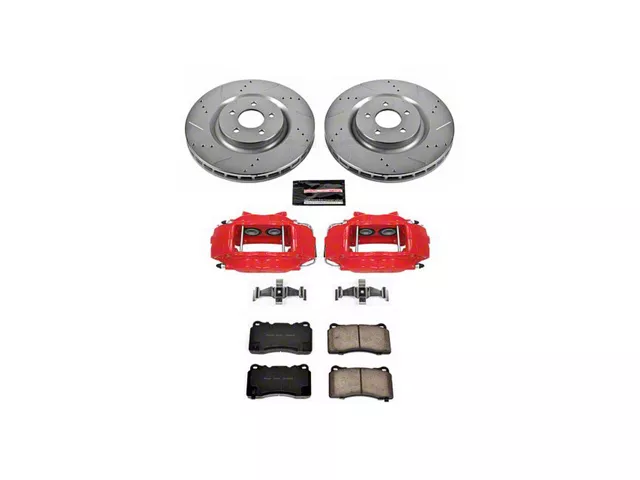 PowerStop Z23 Evolution Brake Rotor, Pad and Caliper Kit; Front (11-14 Mustang GT w/ Performance Pack; 12-13 Mustang BOSS 302; 07-12 Mustang GT500)