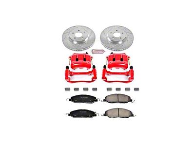 PowerStop Z23 Evolution Sport Brake Rotor, Pad and Caliper Kit; Front (11-14 Mustang V6)
