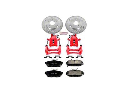 PowerStop Z23 Evolution Sport Brake Rotor, Pad and Caliper Kit; Rear (2012 Mustang GT500)