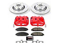 PowerStop Z23 Evolution Sport Brake Rotor, Carbon-Fiber Ceramic Pad and Caliper Kit; Front and Rear (15-23 Mustang EcoBoost w/o Performance Pack, V6)