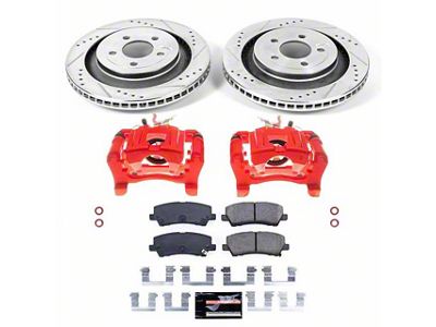 PowerStop Z23 Evolution Sport Brake Rotor, Pad and Caliper Kit; Rear (15-23 Mustang GT, EcoBoost w/ Performance Pack)