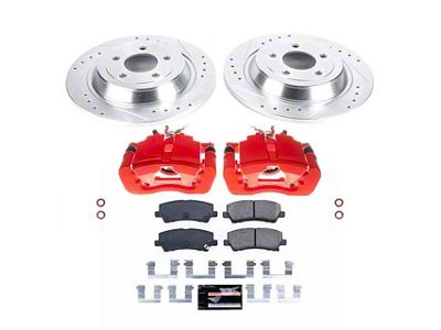 PowerStop Z23 Evolution Sport Brake Rotor, Pad and Caliper Kit; Rear (15-23 Mustang EcoBoost w/o Performance Pack, V6)