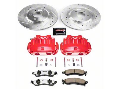 PowerStop Z26 Street Warrior Brake Rotor, Pad and Caliper Kit; Front (94-98 Mustang Cobra)