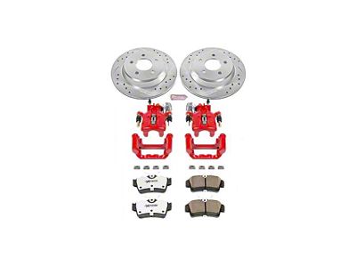 PowerStop Z26 Street Warrior Brake Rotor, Pad and Caliper Kit; Rear (94-04 Mustang Cobra, Bullitt, Mach 1)