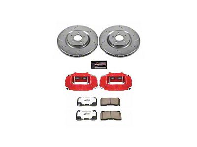 PowerStop Z26 Street Warrior Brake Rotor, Pad and Caliper Kit; Front (11-14 Mustang GT w/ Performance Pack; 12-13 Mustang BOSS 302; 07-12 Mustang GT500)