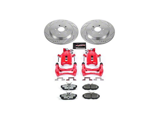 PowerStop Z26 Street Warrior Brake Rotor, Pad and Caliper Kit; Rear (13-14 Mustang GT500)