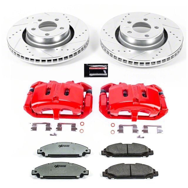 PowerStop Front Z26 Street Kit with Calipers | 2015–2020 Ford Mustang (KC6809-26)