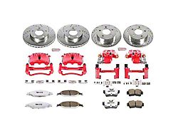 PowerStop Z26 Street Warrior Brake Rotor, Pad and Caliper Kit; Front and Rear (99-02 Mustang GT, V6)