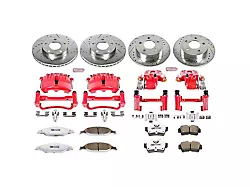 PowerStop Z26 Street Warrior Brake Rotor, Pad and Caliper Kit; Front and Rear (03-04 Mustang GT, V6)
