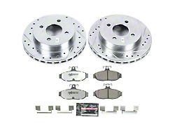 PowerStop Z26 Street Warrior Brake Rotor and Pad Kit; Rear (1993 Mustang Cobra)