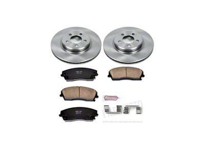 PowerStop OE Replacement Brake Rotor and Pad Kit; Front (09-23 RWD Challenger SE & SXT w/ Single Piston Front Calipers)