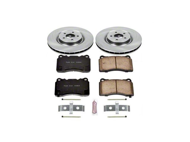 PowerStop OE Replacement Brake Rotor and Pad Kit; Front (11-14 Mustang GT w/ Performance Pack; 12-13 Mustang BOSS 302; 07-13 Mustang GT500)