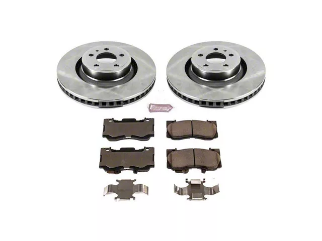 PowerStop OE Replacement Brake Rotor and Pad Kit; Front (15-23 Mustang GT w/o Performance Pack, EcoBoost w/ Performance Pack)