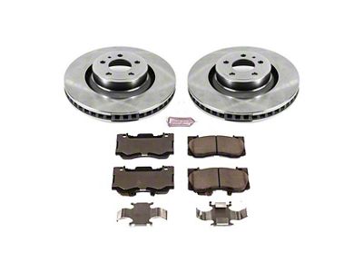 PowerStop OE Replacement Brake Rotor and Pad Kit; Front (15-23 Mustang GT w/o Performance Pack, EcoBoost w/ Performance Pack)