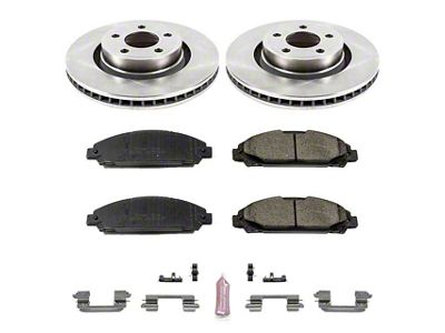PowerStop OE Replacement Brake Rotor and Pad Kit; Front (15-23 Mustang EcoBoost w/o Performance Pack, V6)