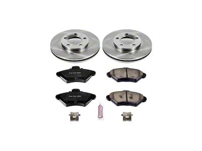 PowerStop OE Replacement Brake Rotor and Pad Kit; Front (94-98 Mustang GT, V6)
