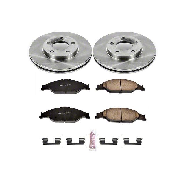 PowerStop Mustang OE Replacement Brake Rotor and Pad Kit; Front KOE1301 (9904 Mustang GT, V6