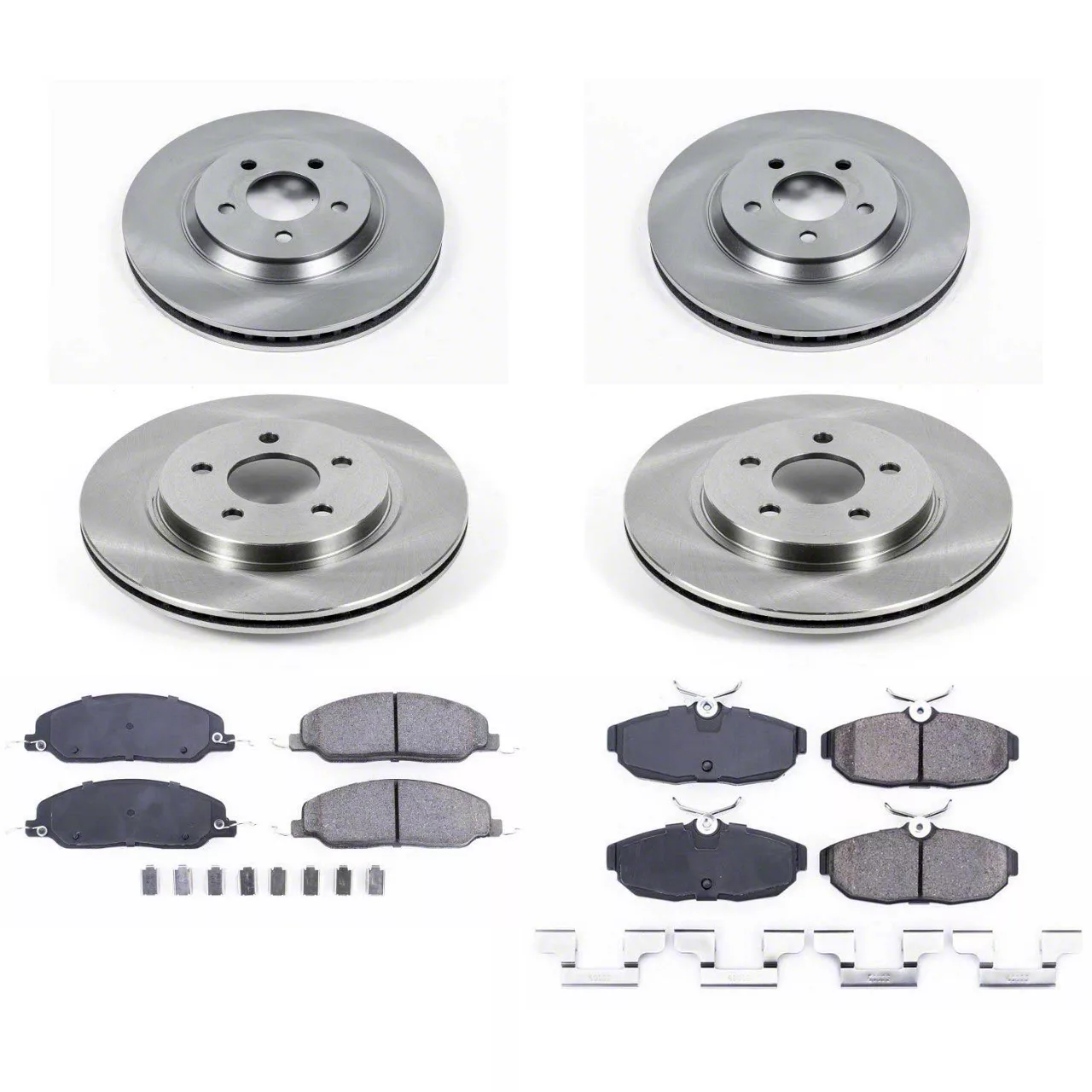PowerStop Mustang OE Replacement Brake Rotor and Pad Kit; Front and