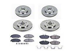 PowerStop OE Replacement Brake Rotor and Pad Kit; Front and Rear (05-10 Mustang GT; 11-14 Mustang GT w/o Performance Pack)