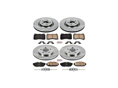 PowerStop OE Replacement Brake Rotor and Pad Kit; Front and Rear (07-14 Mustang GT500)