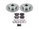 PowerStop OE Replacement Brake Rotor and Pad Kit; Rear (09-23 RWD Challenger SE & SXT w/ Single Piston Front Calipers & Solid Rear Rotors)