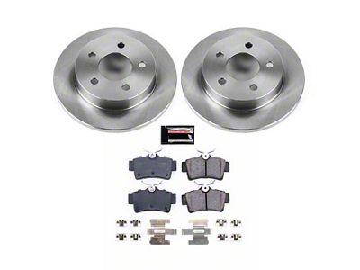 PowerStop OE Replacement Brake Rotor and Pad Kit; Rear (94-04 Mustang GT, V6)