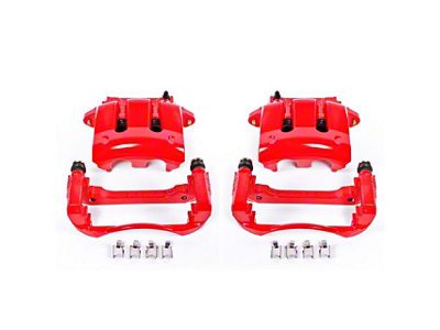 PowerStop Performance Front Brake Calipers; Red (05-14 Mustang GT w/o Performance Pack, V6)