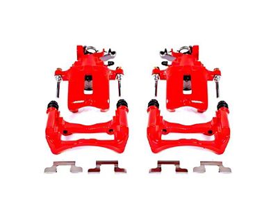 PowerStop Performance Rear Brake Calipers; Red (05-14 Mustang)