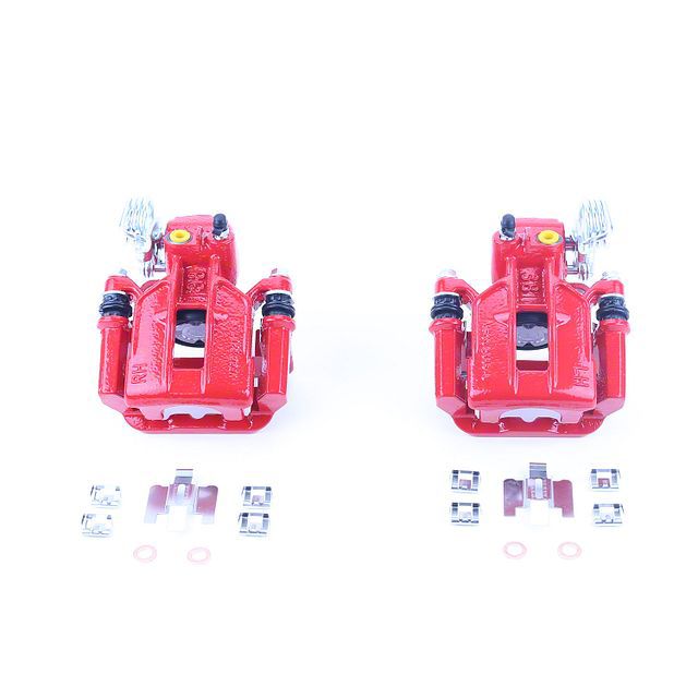 Power Stop 99-01 Ford Mustang Front Red Calipers w/Brackets - Pair main image 1