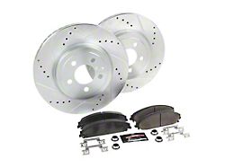 PowerStop Z23 Evolution Sport Brake Rotor and Pad Kit; Front (09-23 Challenger GT, R/T, Rallye Redline, SXT & T/A w/ Dual Piston Front Calipers; 2011 Challenger SE w/ Dual Piston Front Calipers)