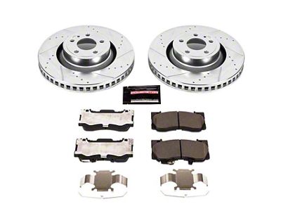 PowerStop Z23 Evolution Sport Brake Rotor and Pad Kit; Front (15-20 Mustang GT w/o Performance Pack, EcoBoost w/ Performance Pack)