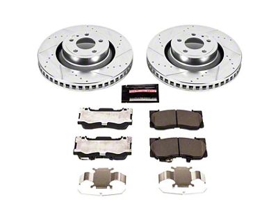 PowerStop Z23 Evolution Sport Brake Rotor and Pad Kit; Front (15-23 Mustang GT w/o Performance Pack, EcoBoost w/ Performance Pack)