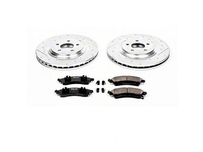 PowerStop Z23 Evolution Sport Brake Rotor and Pad Kit; Front (94-04 Mustang Cobra, Bullitt, Mach 1)