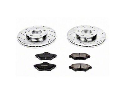 PowerStop Z23 Evolution Sport Brake Rotor and Pad Kit; Front (94-98 Mustang GT, V6)