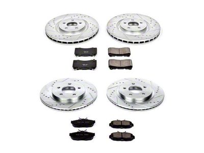 PowerStop Z23 Evolution Sport Brake Rotor and Pad Kit; Front and Rear (07-14 Mustang GT500)