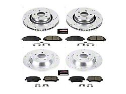 PowerStop Z23 Evolution Sport Brake Rotor and Pad Kit; Front and Rear (15-23 Mustang EcoBoost w/o Performance Pack, V6)