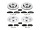 PowerStop Z23 Evolution Sport Brake Rotor and Pad Kit; Front and Rear (15-23 Mustang EcoBoost w/o Performance Pack, V6)