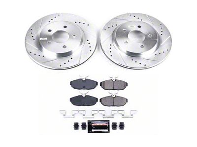 PowerStop Z23 Evolution Sport Brake Rotor and Pad Kit; Rear (05-14 Mustang)