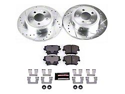 PowerStop Z23 Evolution Sport Brake Rotor and Pad Kit; Rear (09-23 RWD Challenger SE & SXT w/ Single Piston Front Calipers & Solid Rear Rotors)