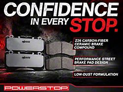PowerStop Z26 Street Performance Carbon-Fiber Ceramic Brake Pads; Front Pair (15-23 Mustang GT w/ Performance Pack)